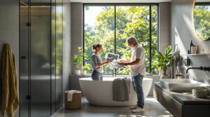 Natürliche Eleganz: Fliesen für umweltbewusste Badezimmer